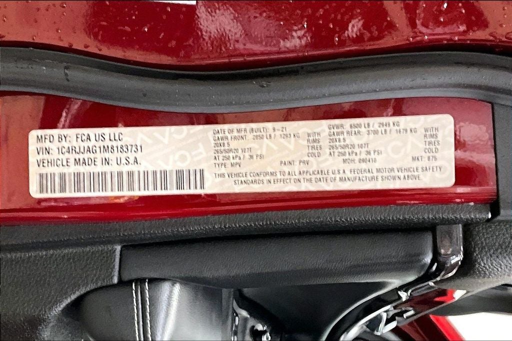 2021 Jeep Grand Cherokee L Altitude 4x2