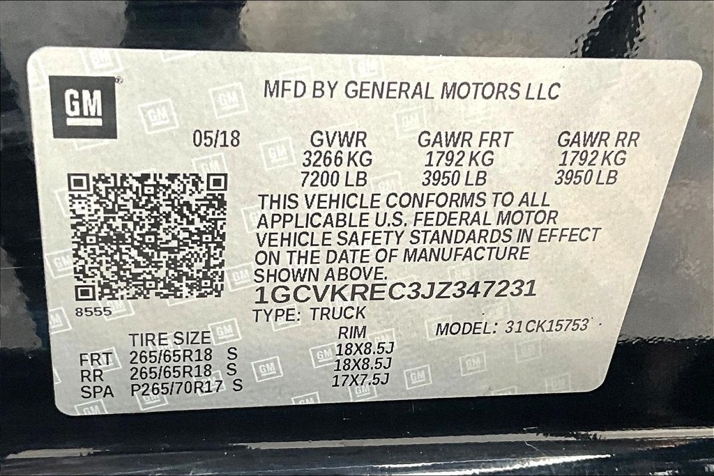 2018 Chevrolet Silverado 1500 2LT