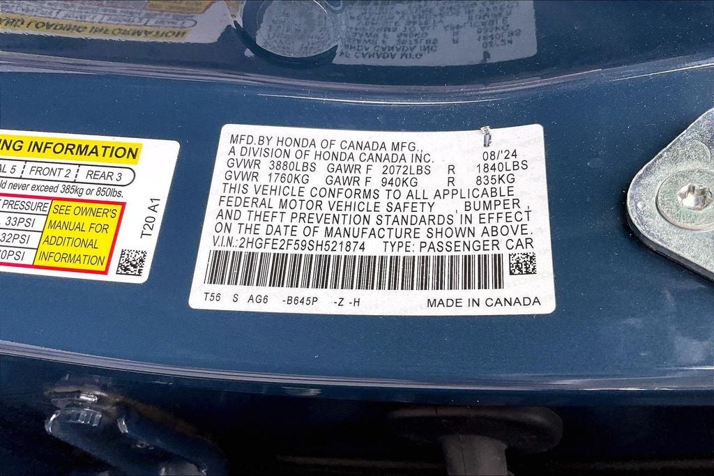 2025 Honda Civic Sedan Sport