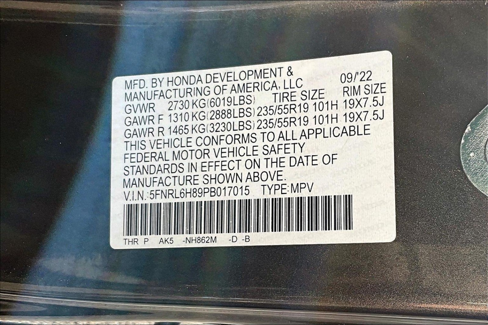 2023 Honda Odyssey Touring