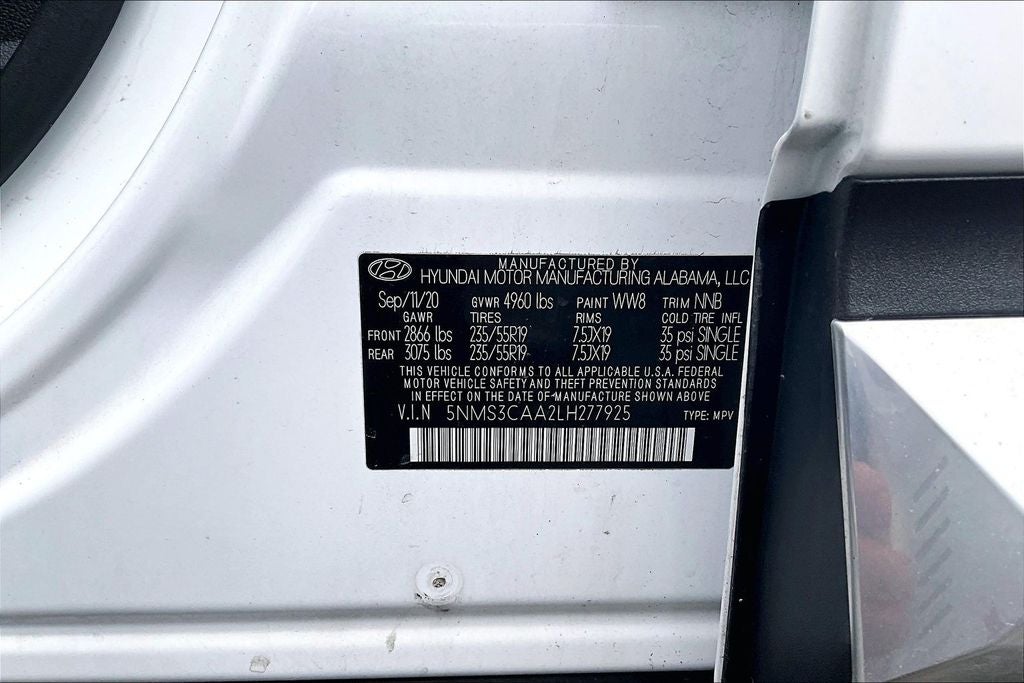 2020 Hyundai Santa Fe SEL 2.0T