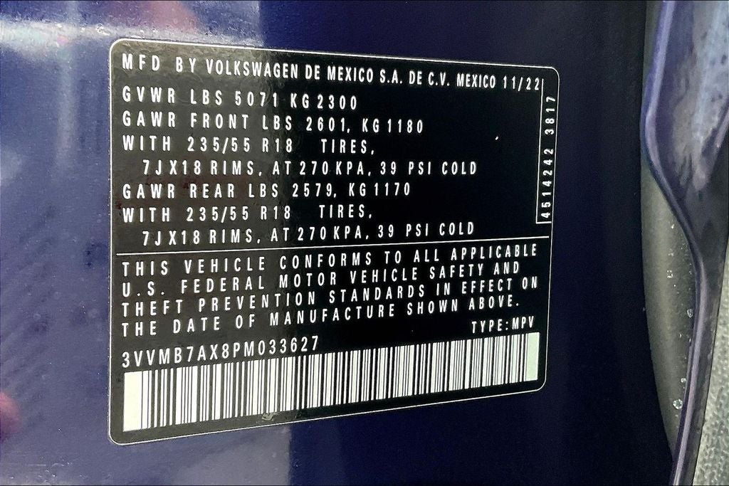 2023 Volkswagen Tiguan 2.0T SE