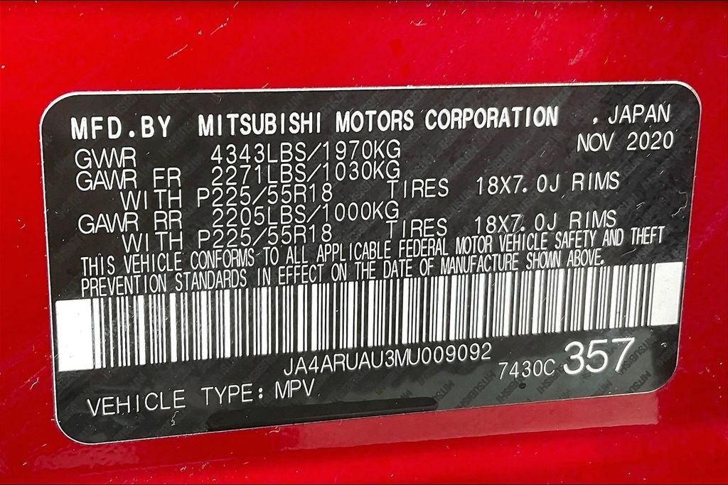 2021 Mitsubishi Outlander Sport 2.0 ES