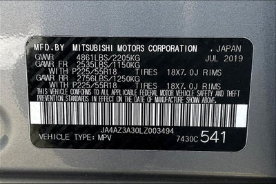 2020 Mitsubishi Outlander SE